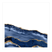 Navy & Gold Agate Texture 20  (Print Only)