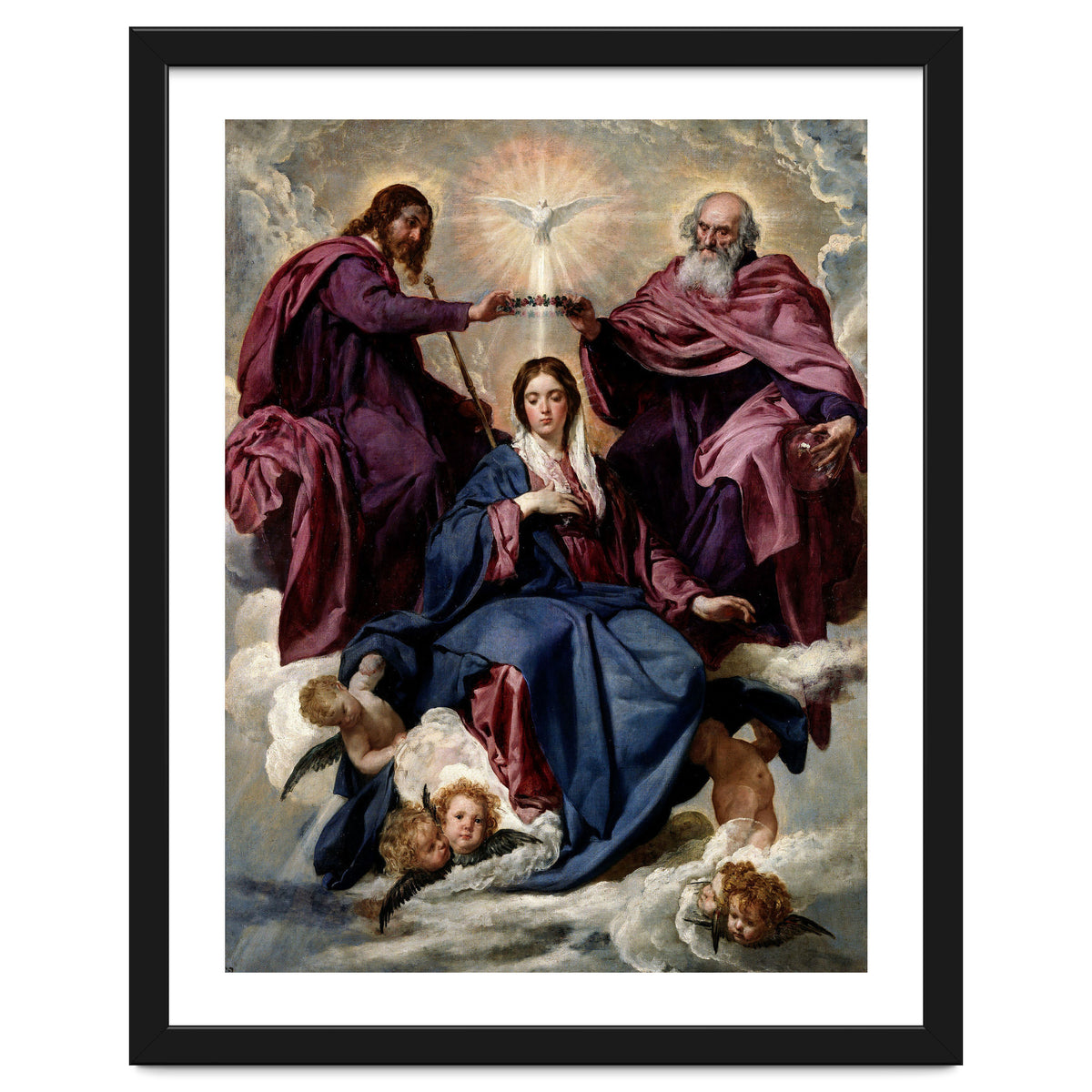 'The Coronation of the Virgin', ca. 1635, Spanish School, Oil on canvas, 176 cm x 124 cm, P01168.