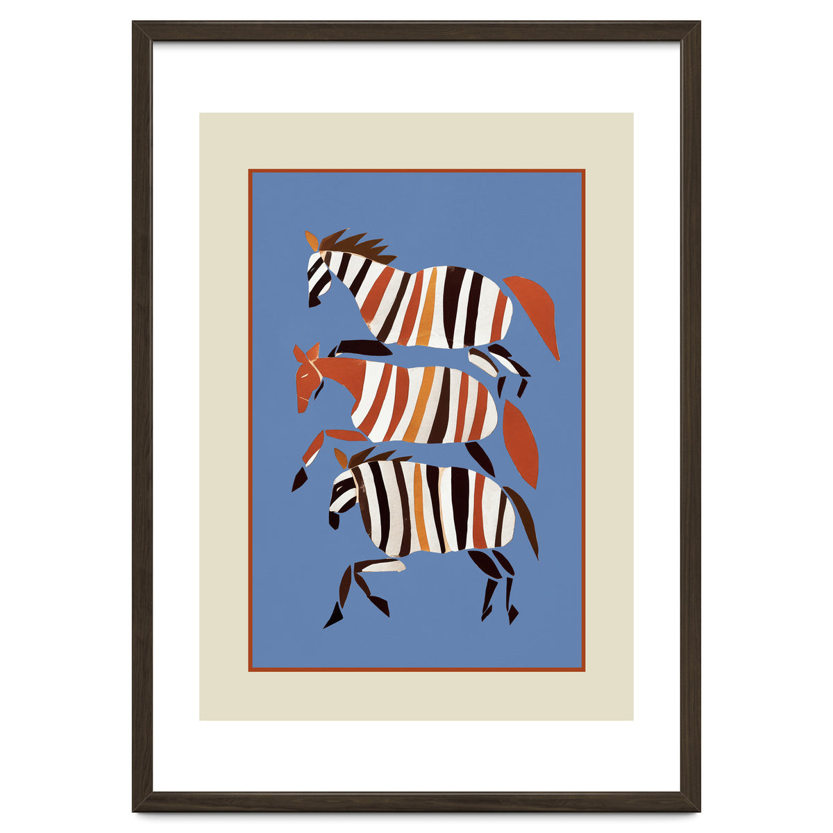 Striped Running Horses
