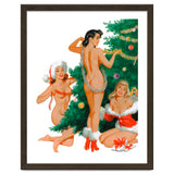 Three Beautiful Women Decorating a Christmas Tree thumbnail