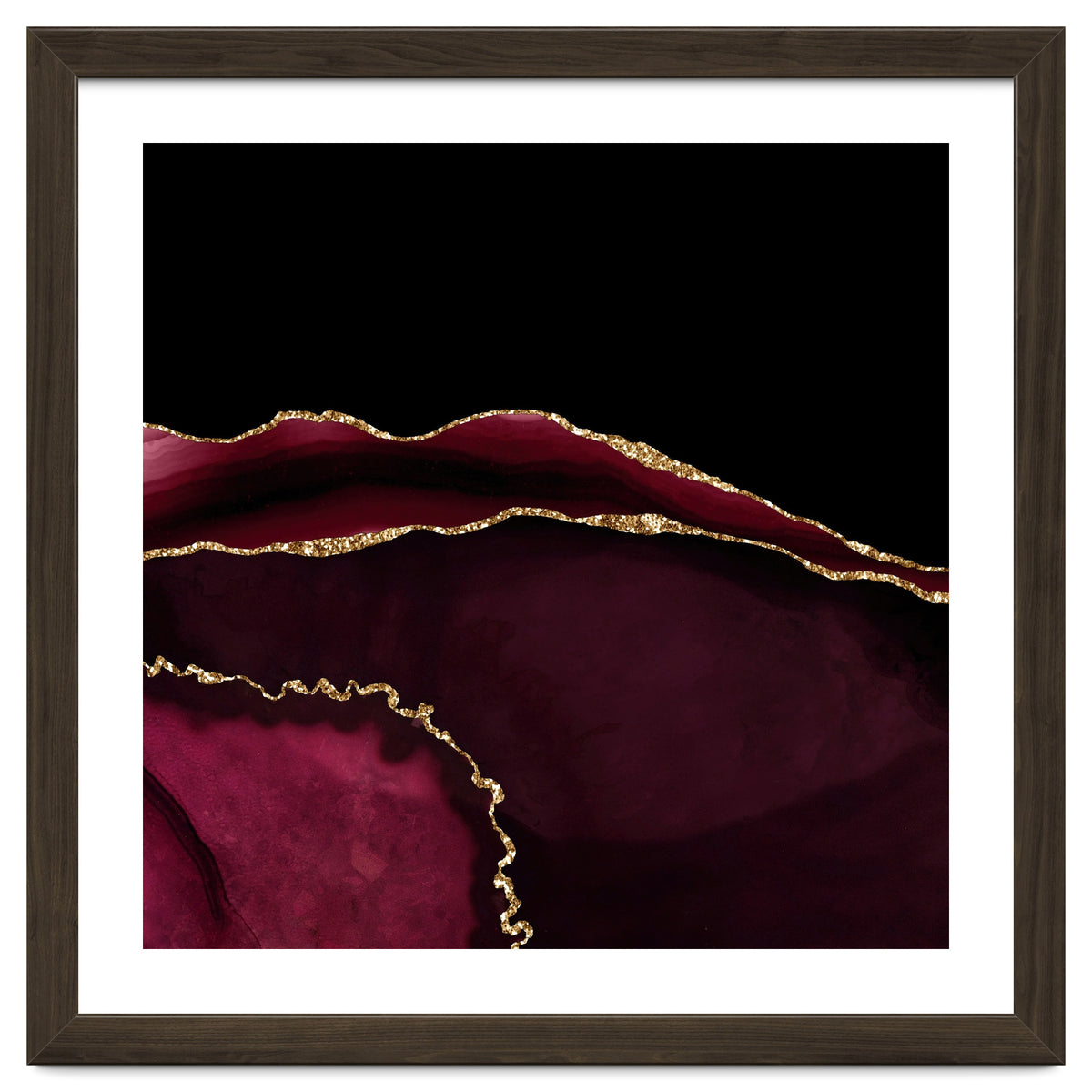 Burgundy & Gold Agate Texture 05