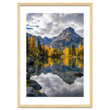 Golden Autumn Reflection: Majestic Mountain Wilderness Landscape thumbnail