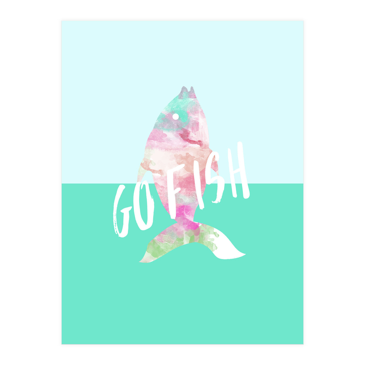 Go Fish With Quote (Print Only)