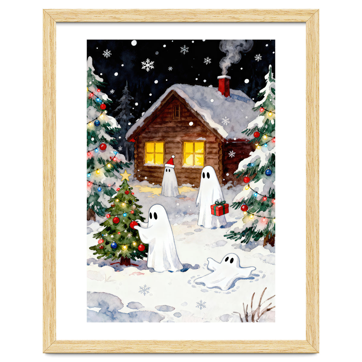 Spirited and Playful Christmas Ghost