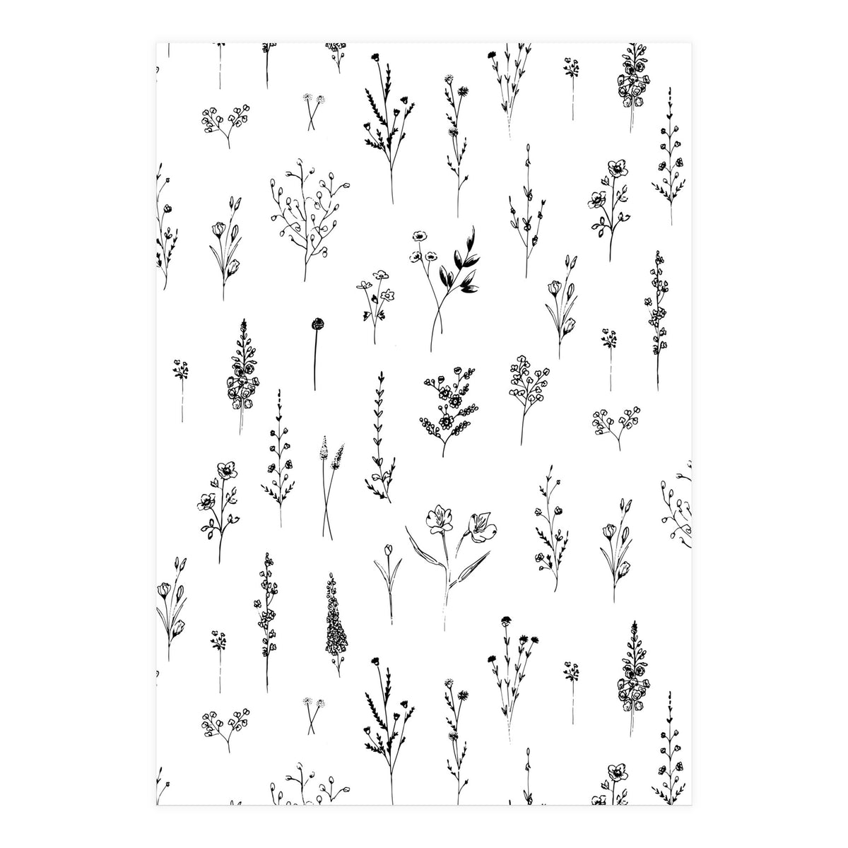 Wildflowers Minimalist Pattern (Print Only)