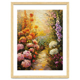 Golden Hour Summer Garden Path Oil Painting thumbnail