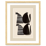 Minimalist Cats In Black And White thumbnail