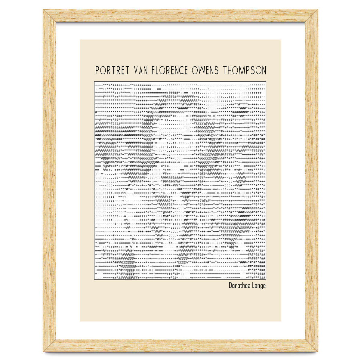 Portret Van Florence Owens Thompson (ascii Art)