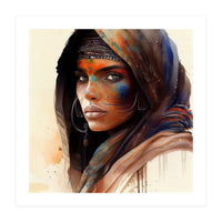 Watercolor Tuareg Woman #9 (Print Only)