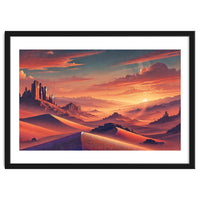 Vintage Chile, Atacama Desert Sunset Poster