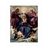 'The Coronation of the Virgin', ca. 1635, Spanish School, Oil on canvas, 176 cm x 124 cm, P01168. (Print Only) thumbnail