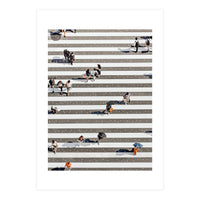 Rain Crossing | Polka Dots Zebra Crossing On The Street | Rain Eclectic Modern Graphic Design (Print Only)