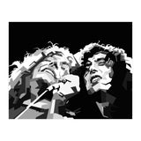 Robert Plant & Jimmy Page Black Illustration (Print Only) thumbnail