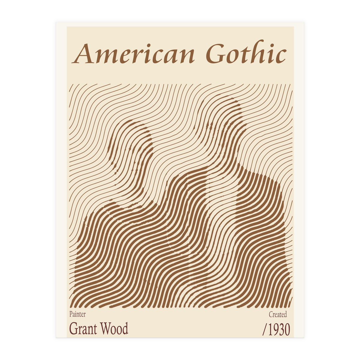 American Gothic – Grant Wood (1930) (Print Only)