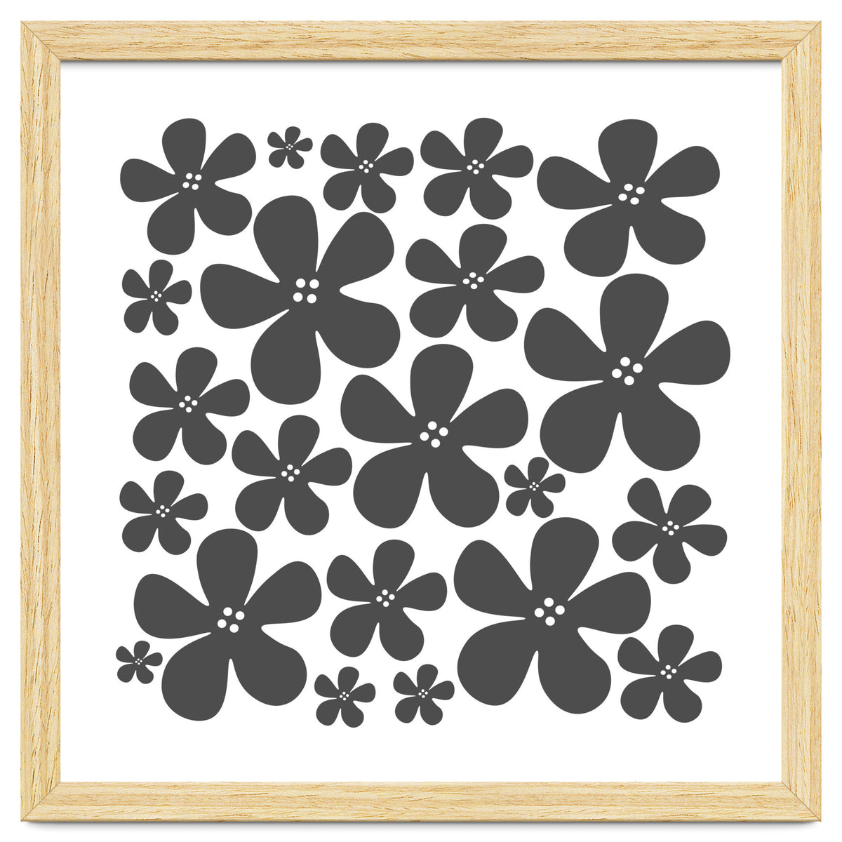 Grey Flowers Pattern