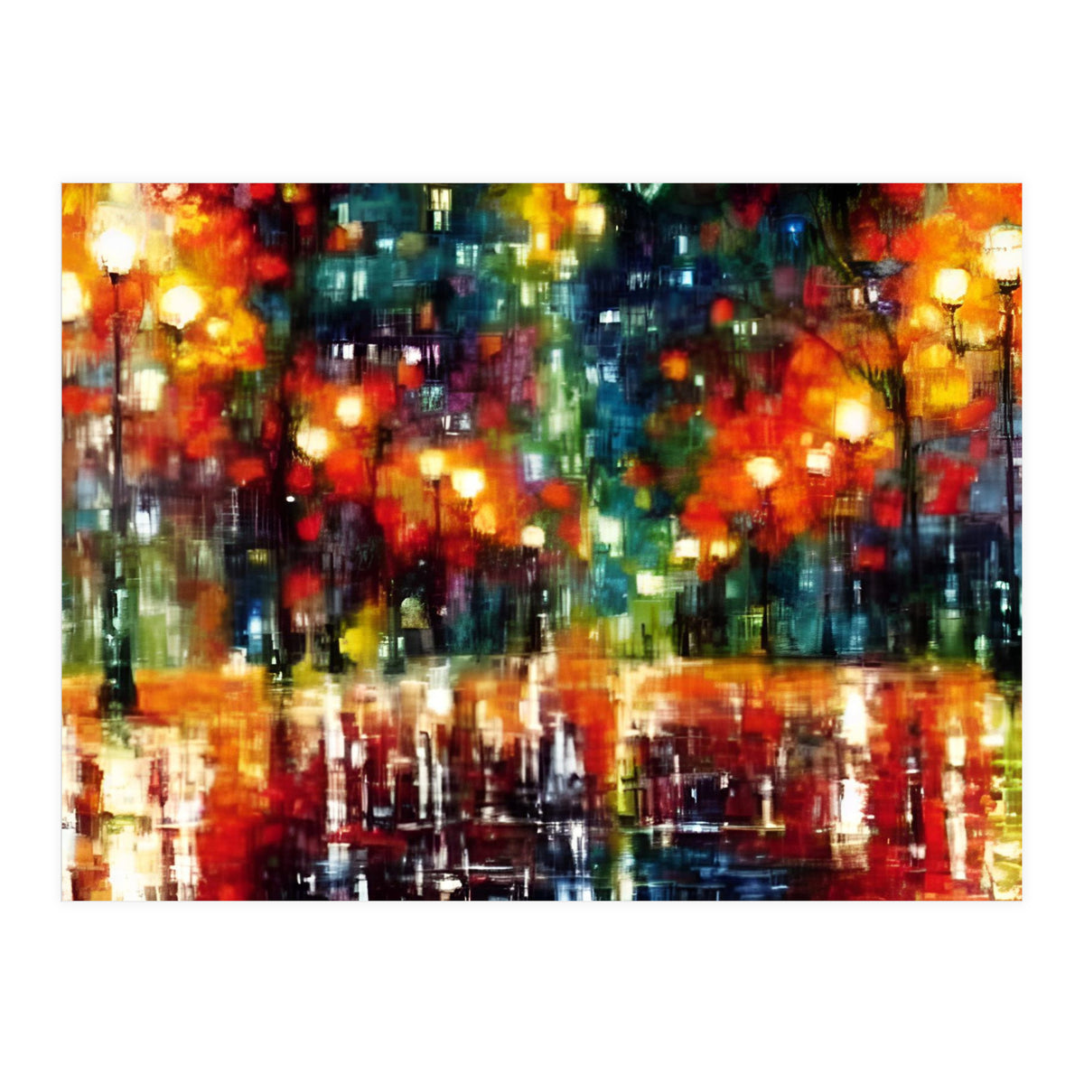Abstract Contemporary Rainy (Print Only)