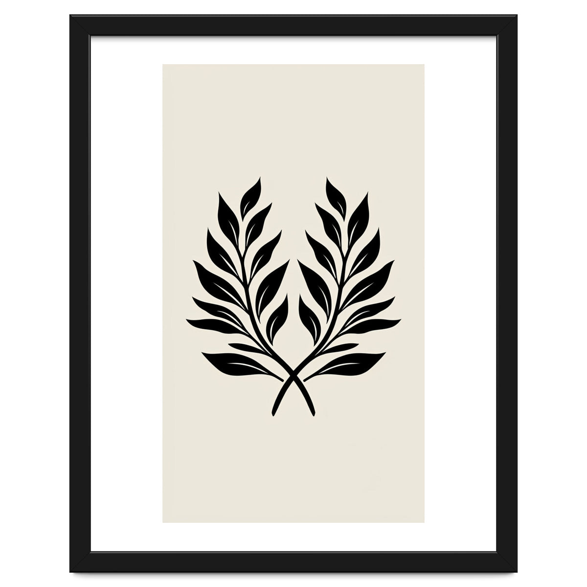 Minimalist Laurel Wreath: Botanical Line Art