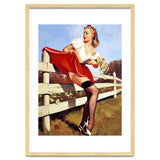 Pinup Girl Stacked On The Farm Fance thumbnail