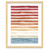 Watercolour Sunset Stripes Orange thumbnail