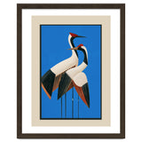 Stillness In Motion Abstract Cranes In Blue thumbnail