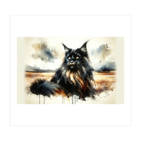 Mystical Black Cat In The Wild (Print Only)