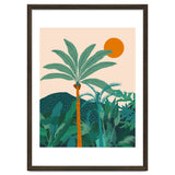 Palm Vibes, Tropical Vintage Botanical Nature, Illustration Mountains Landscape Adventure, Pastel Plants Wild Jungle Boho Forest thumbnail