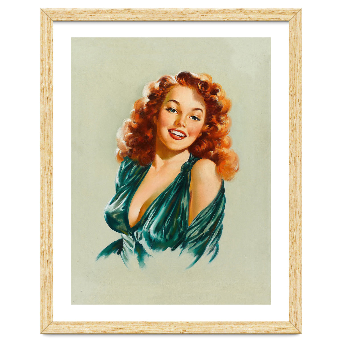Portrait Of A Redhead Pinup Woman