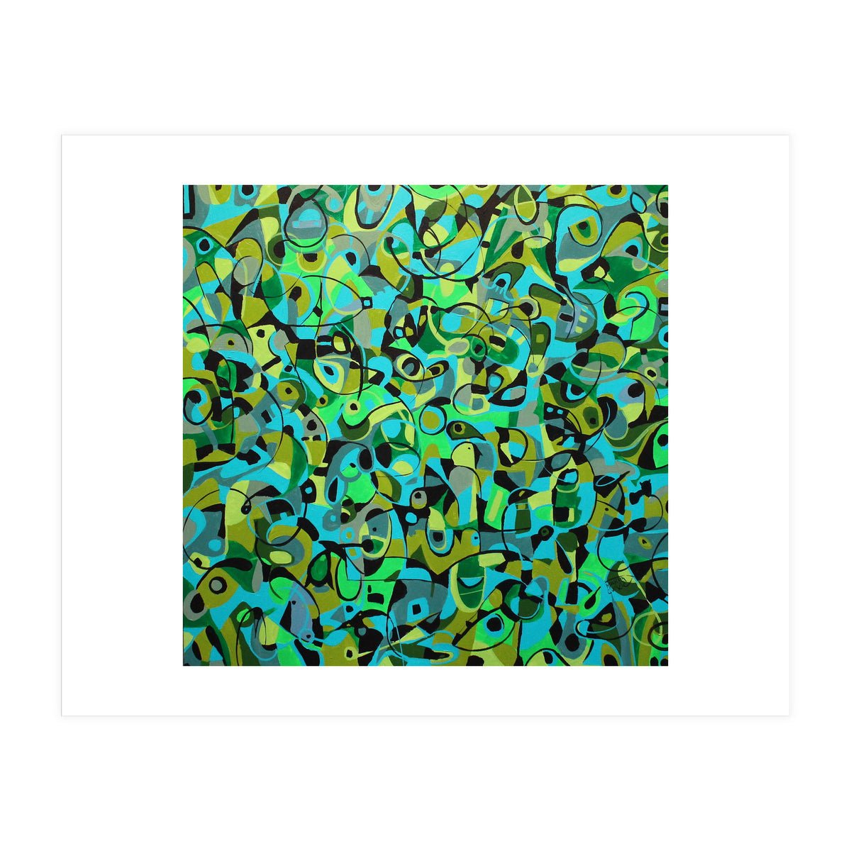 The Birdcall, Acrylic On Canvas, 36"x36" (Print Only)