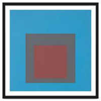 JOSEF ALBERS - HOMAGE TO THE SQUARE, BLUE, DARK RED