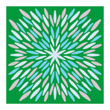 Petal Burst - green, blue, beige (Print Only) thumbnail