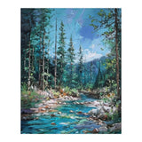 Whispers of the Azure Creek: A Textured Journey (Print Only) thumbnail