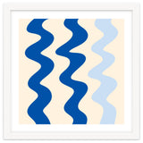 Squiggly Lines - blue and cream thumbnail