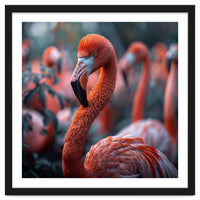 Beautiful Close Up Of A Pink Flamingo Bird