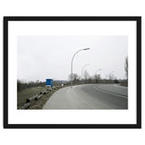 Street light on the curving road thumbnail