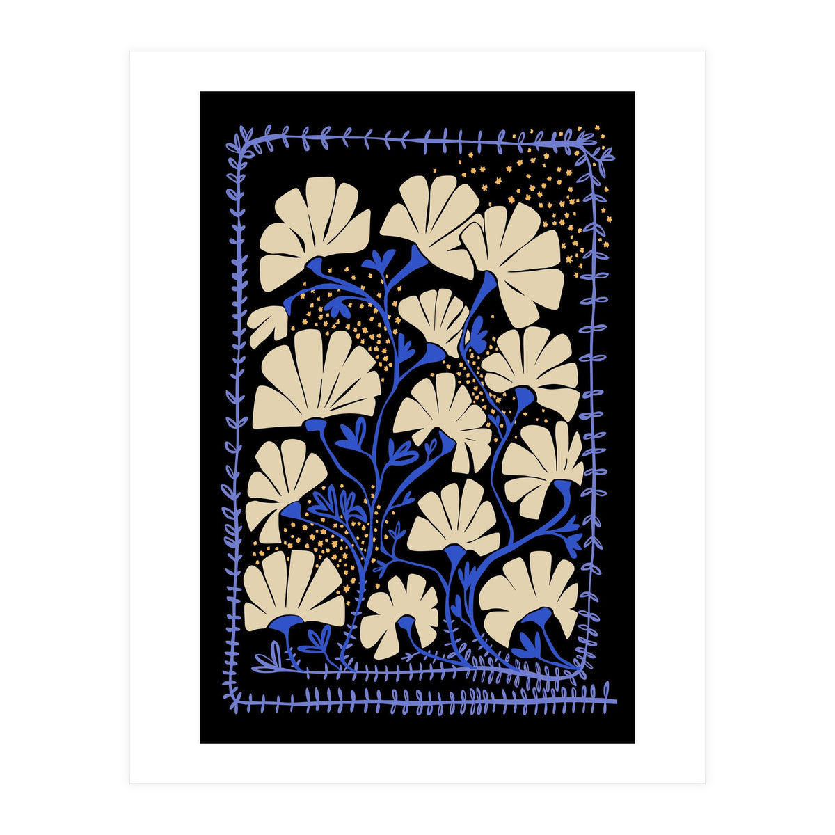 Klimts blooming  black (Print Only)