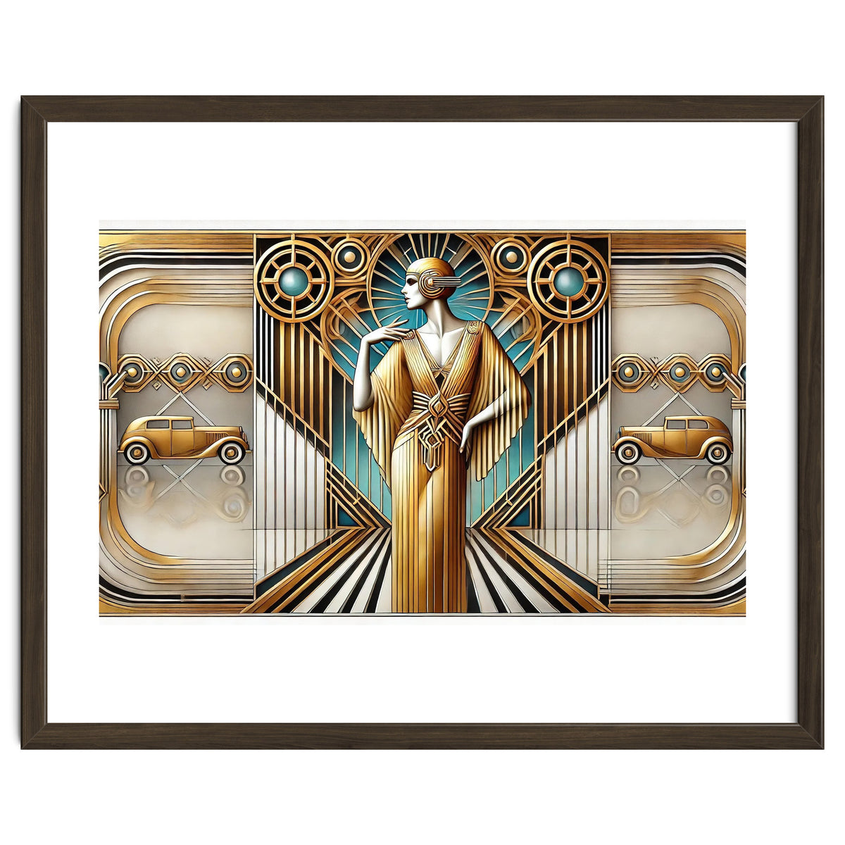 Gatsby Woman Art Deco Scene