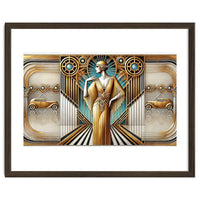 Gatsby Woman Art Deco Scene