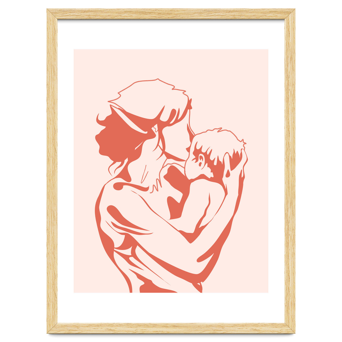 Motherhood, Human Emotion Line Art, Mother Parents Child Baby, Love Care Expression Bohemian Concept