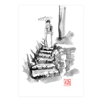 woman Descending Stairs (Print Only)