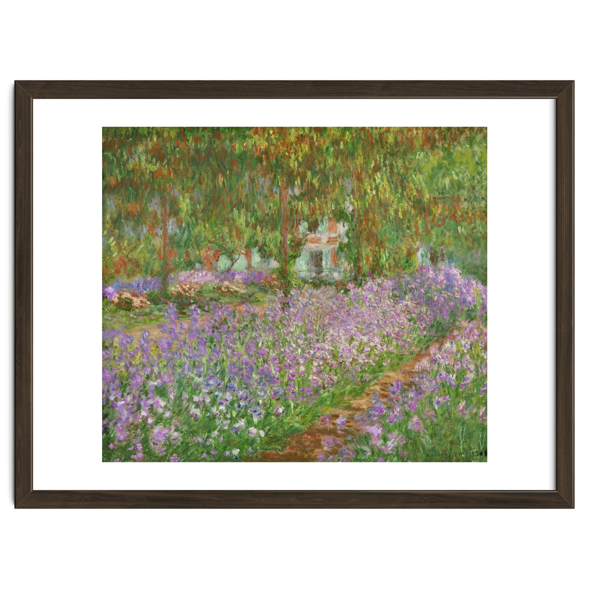 Le jardin a Giverny. Oil on canvas.