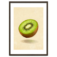 Kiwi Slice, Watercolor Fruit, Fresh Green Art