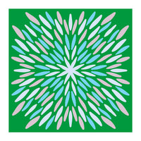 Petal Burst - green, blue, beige (Print Only)