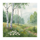 Birch Grove Serenity: A Meadow Wildflower Path (Print Only) thumbnail