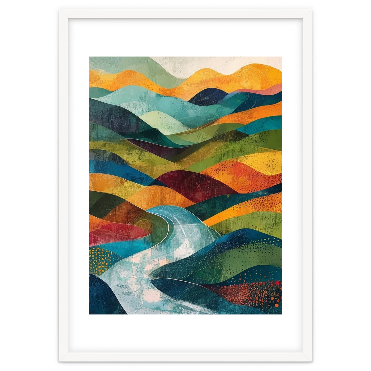 Abstract Rolling Hills Landscape