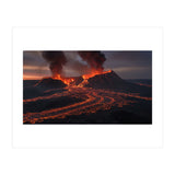 Volcanic Fury: Erupting Mountain Landscape (Print Only) thumbnail