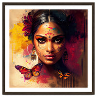 Golden Butterfly Hindu Portrait