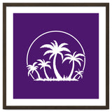 Palm Trees And Sunset in White thumbnail