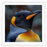 King Penguin Standing In Rain With Water Drops Nature Photography thumbnail