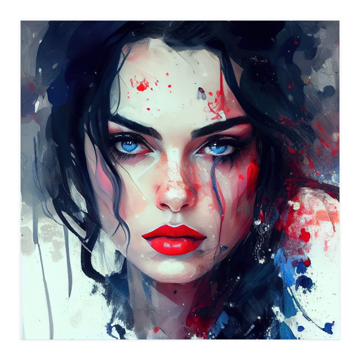 Watercolor Modern Snow White (Print Only)
