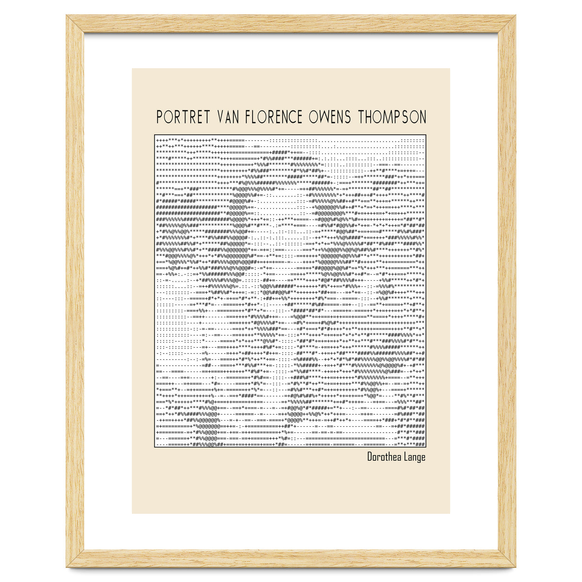 Portret Van Florence Owens Thompson (ascii Art)